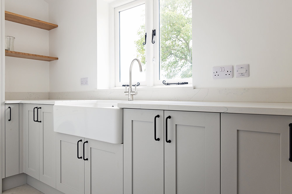 Deanna and Raymond's Painted Overlay Shaker Kitchen